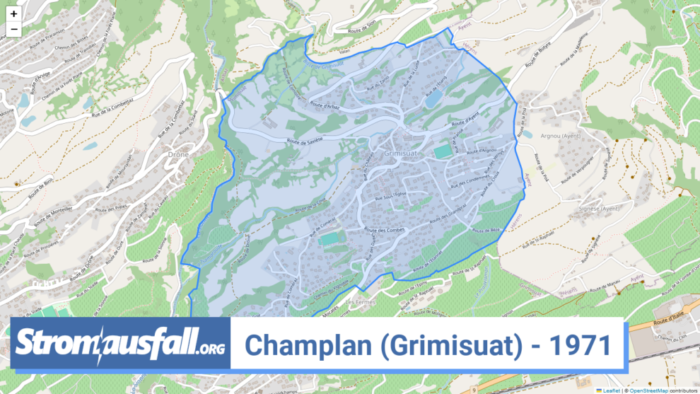 stromausfall ch ortschaft champlan grimisuat 1971