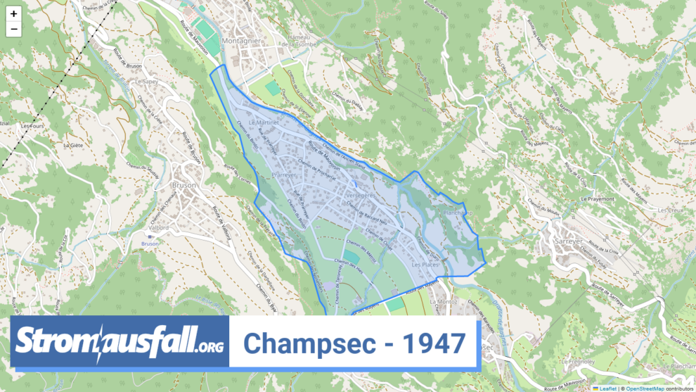 stromausfall ch ortschaft champsec 1947