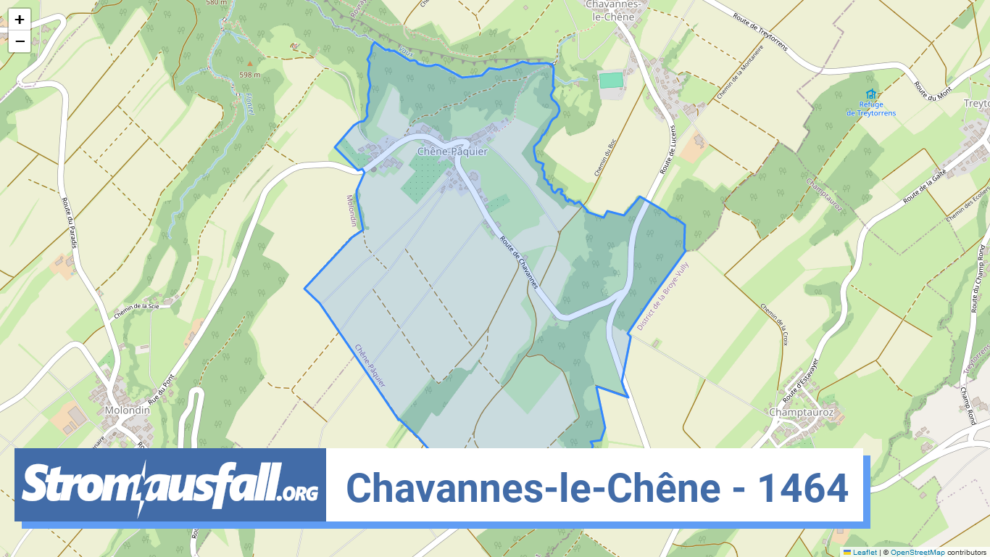 stromausfall ch ortschaft chavannes le chene 1464