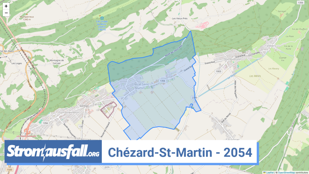 stromausfall ch ortschaft chezard st martin 2054