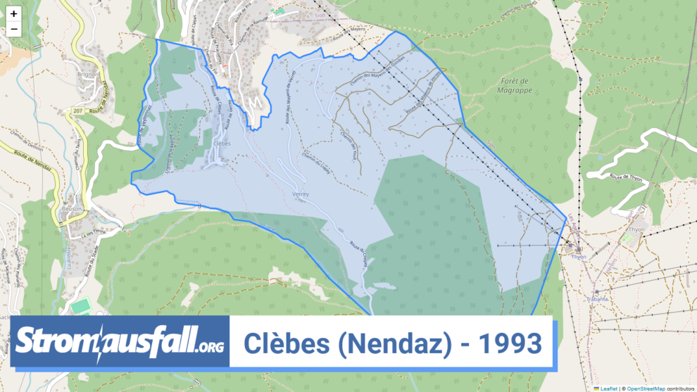 stromausfall ch ortschaft clebes nendaz 1993