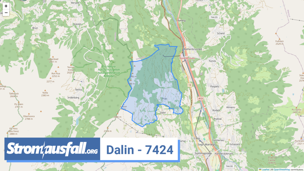 stromausfall ch ortschaft dalin 7424