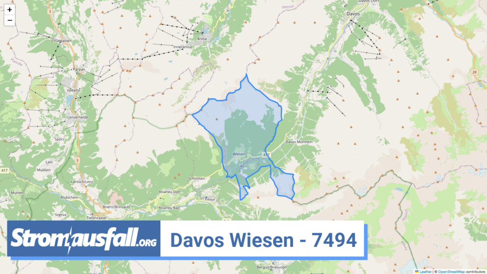 stromausfall ch ortschaft davos wiesen 7494