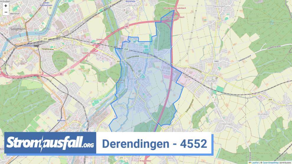 stromausfall ch ortschaft derendingen 4552