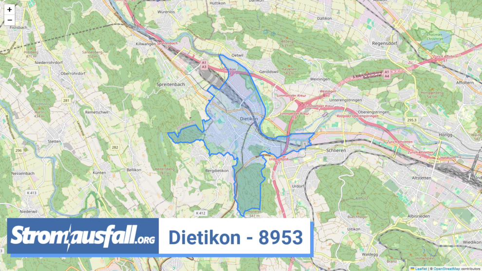 stromausfall ch ortschaft dietikon 8953