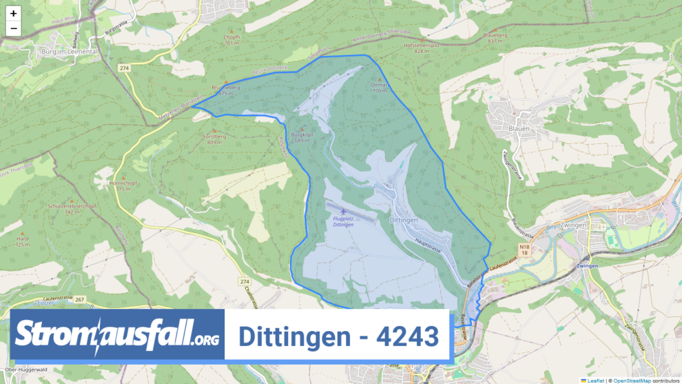 stromausfall ch ortschaft dittingen 4243