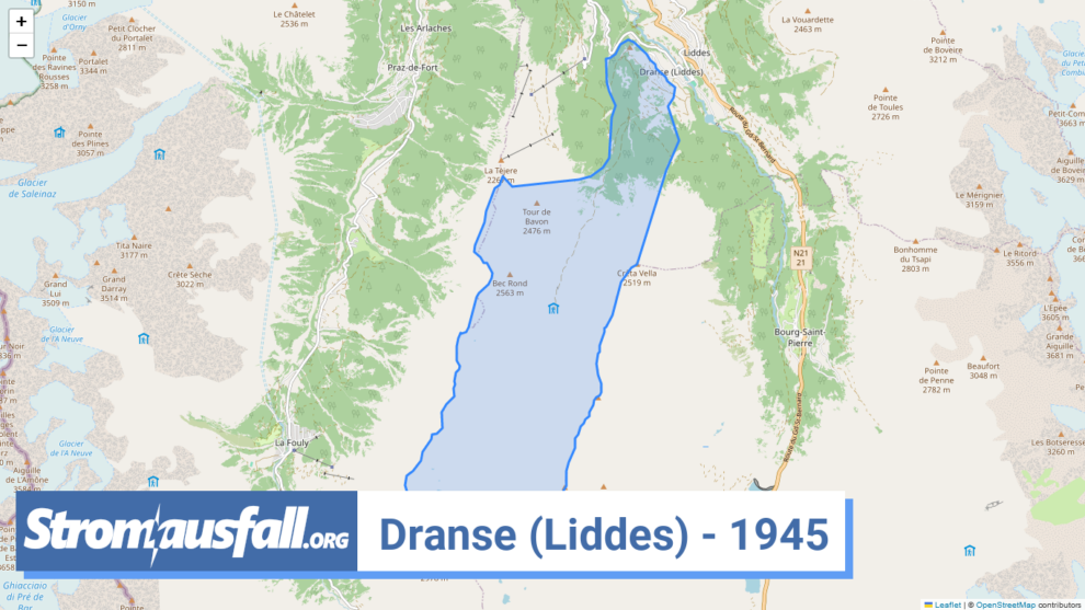 stromausfall ch ortschaft dranse liddes 1945