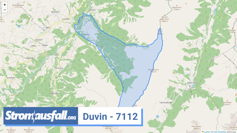 stromausfall ch ortschaft duvin 7112