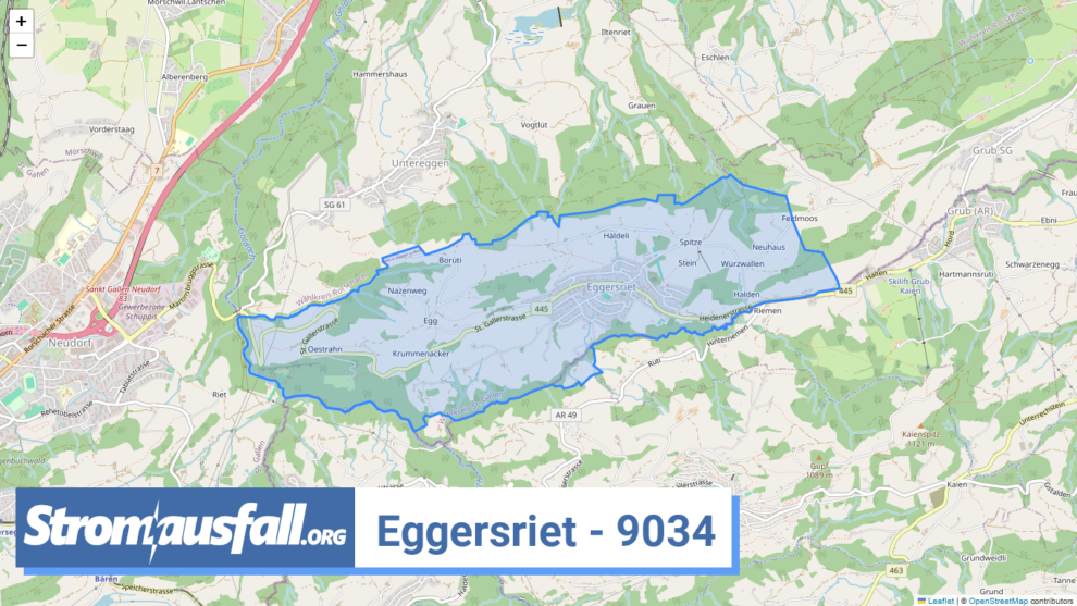 stromausfall ch ortschaft eggersriet 9034