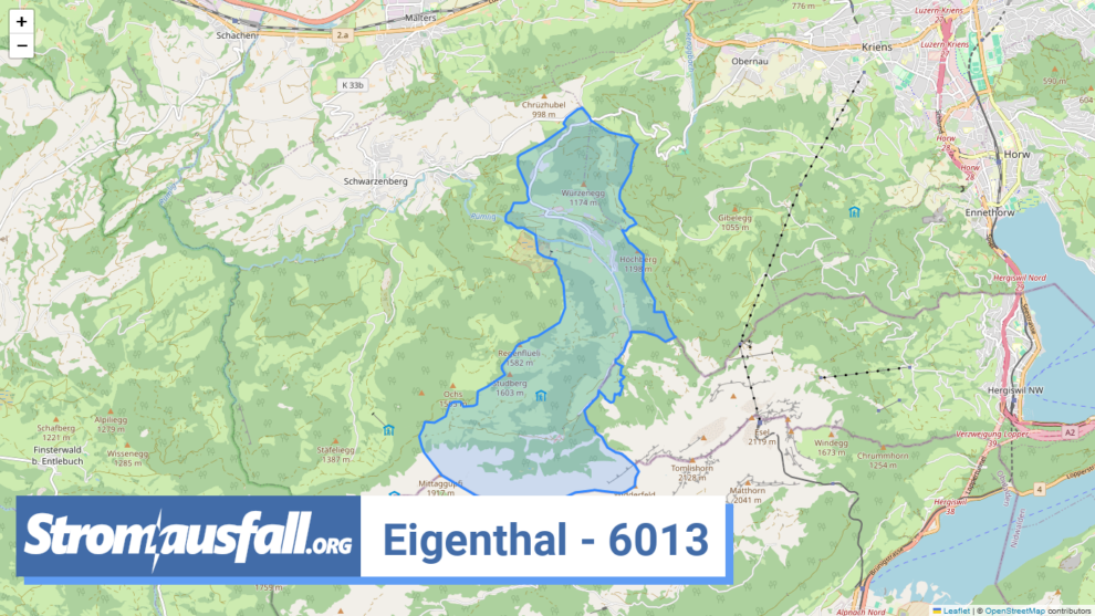 stromausfall ch ortschaft eigenthal 6013