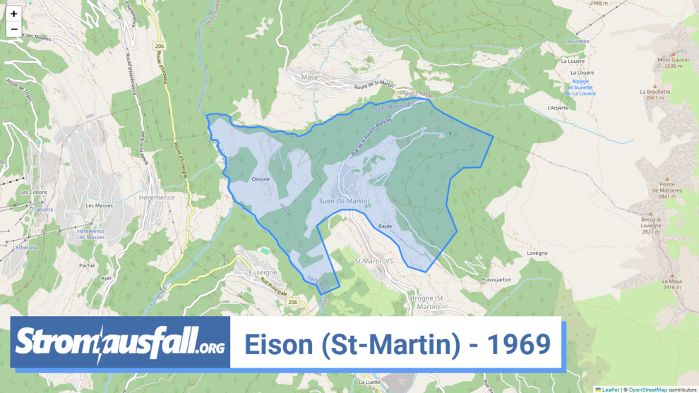 stromausfall ch ortschaft eison st martin 1969