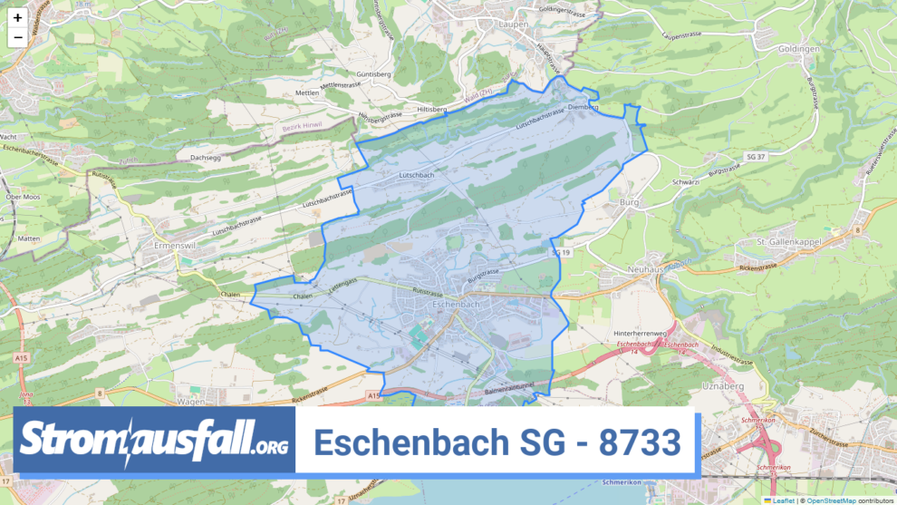 stromausfall ch ortschaft eschenbach sg 8733