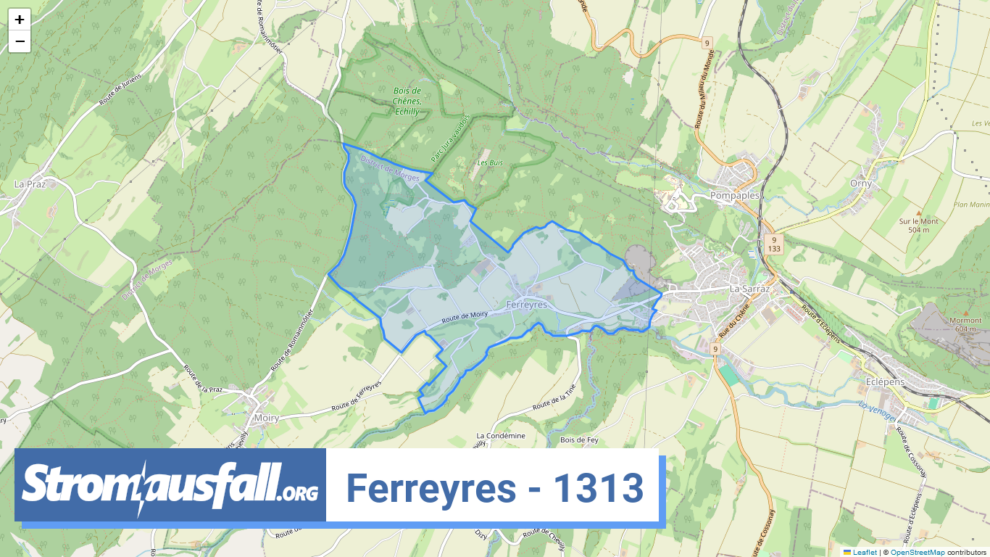 stromausfall ch ortschaft ferreyres 1313