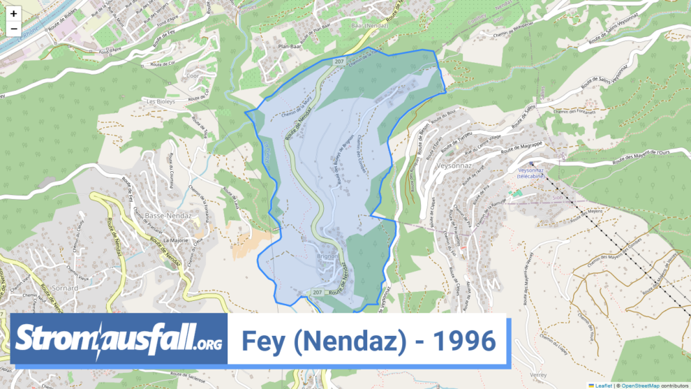 stromausfall ch ortschaft fey nendaz 1996