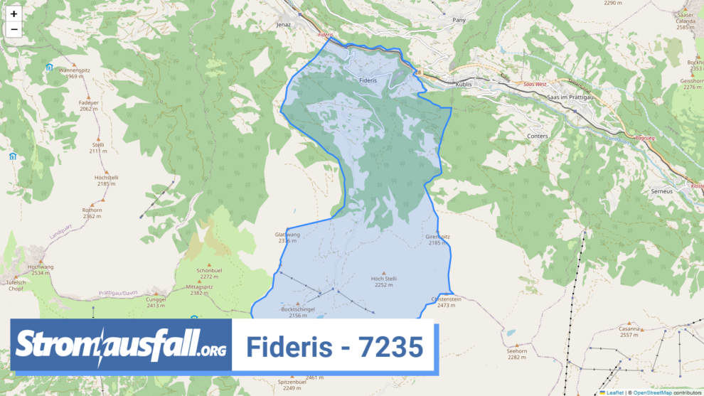 stromausfall ch ortschaft fideris 7235