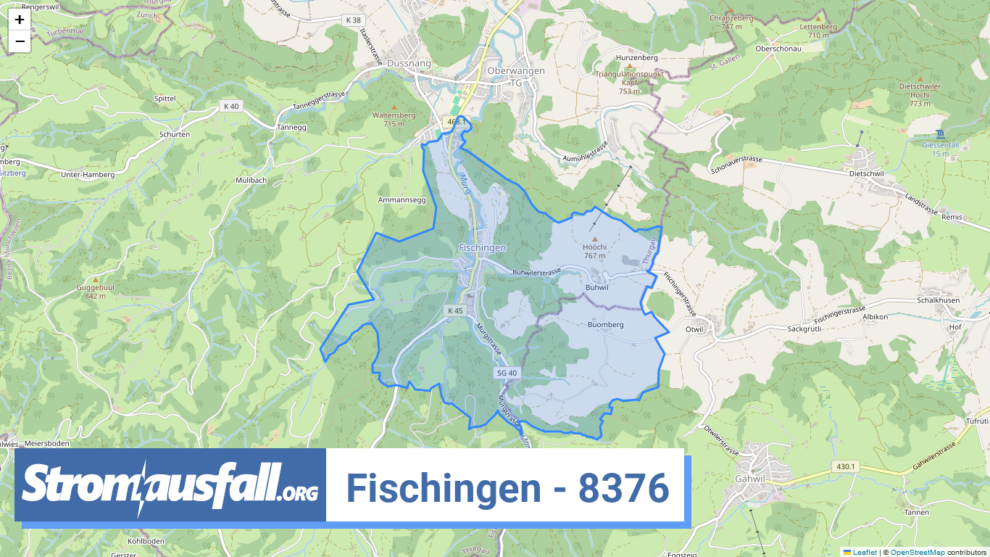 stromausfall ch ortschaft fischingen 8376