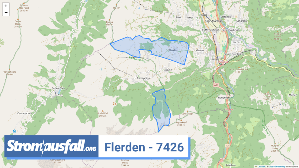 stromausfall ch ortschaft flerden 7426