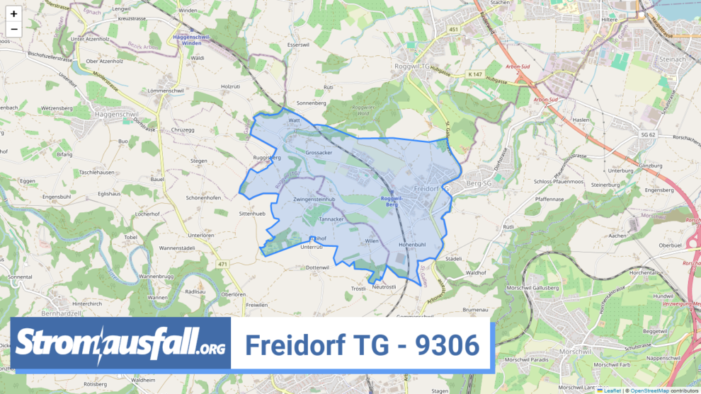 stromausfall ch ortschaft freidorf tg 9306