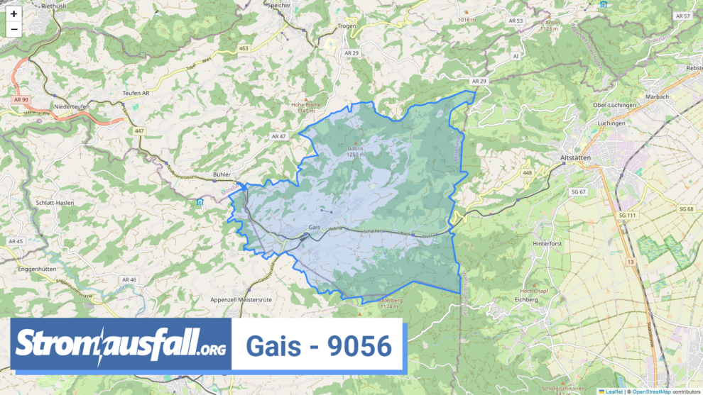 stromausfall ch ortschaft gais 9056