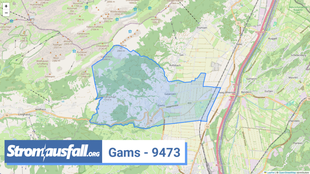 stromausfall ch ortschaft gams 9473