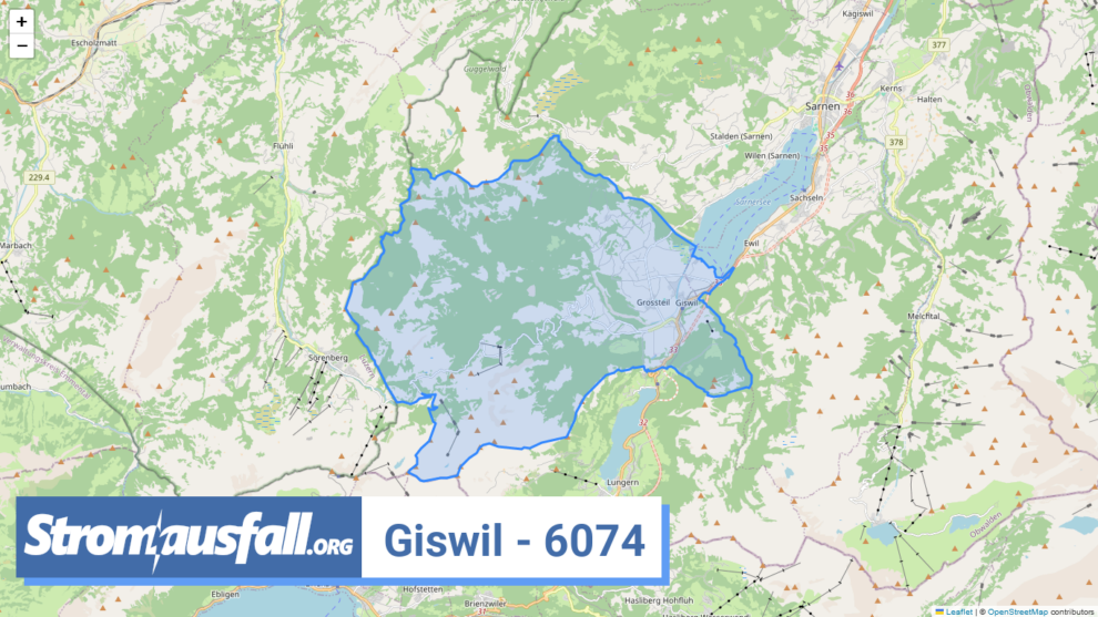 stromausfall ch ortschaft giswil 6074