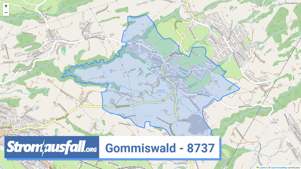 stromausfall ch ortschaft gommiswald 8737