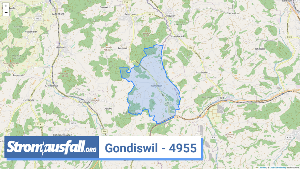 stromausfall ch ortschaft gondiswil 4955