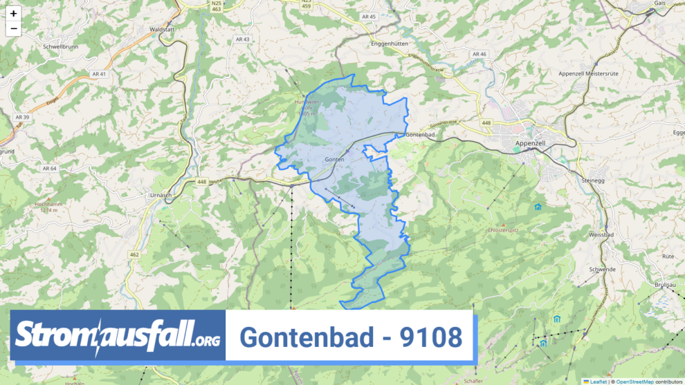 stromausfall ch ortschaft gontenbad 9108