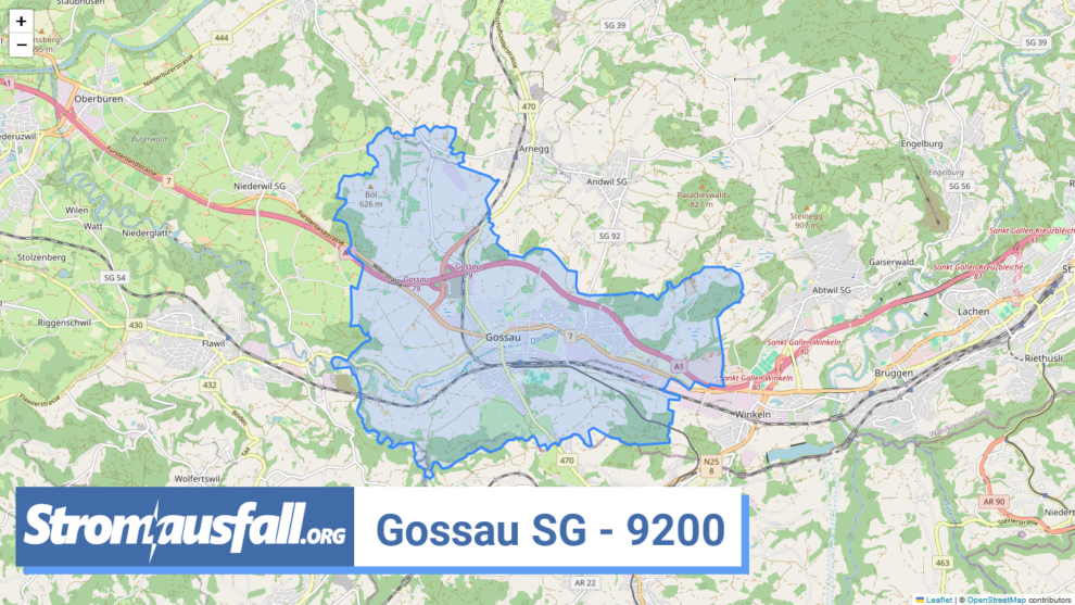 stromausfall ch ortschaft gossau sg 9200