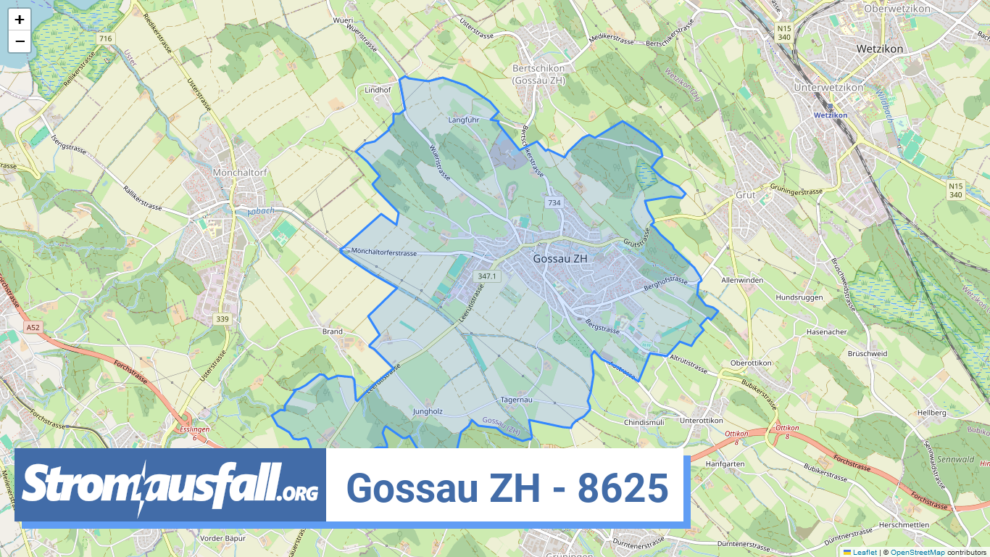 stromausfall ch ortschaft gossau zh 8625