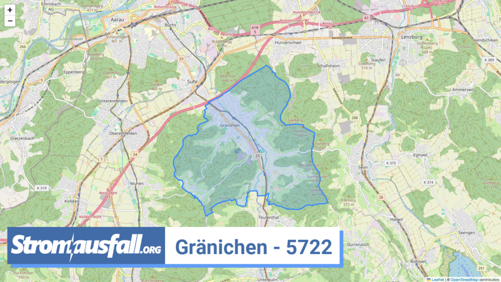 stromausfall ch ortschaft graenichen 5722