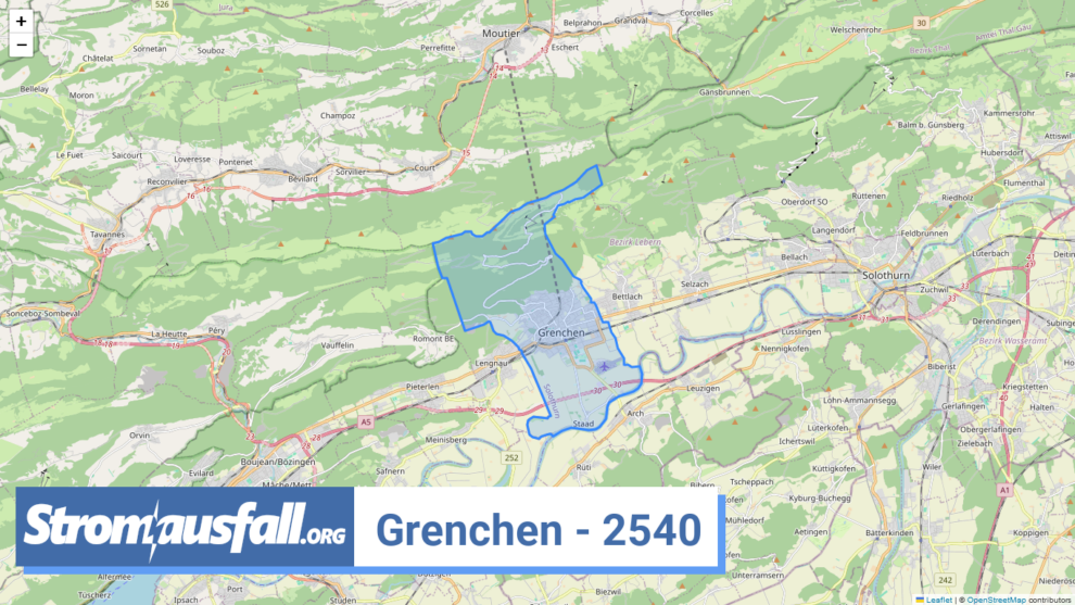 stromausfall ch ortschaft grenchen 2540