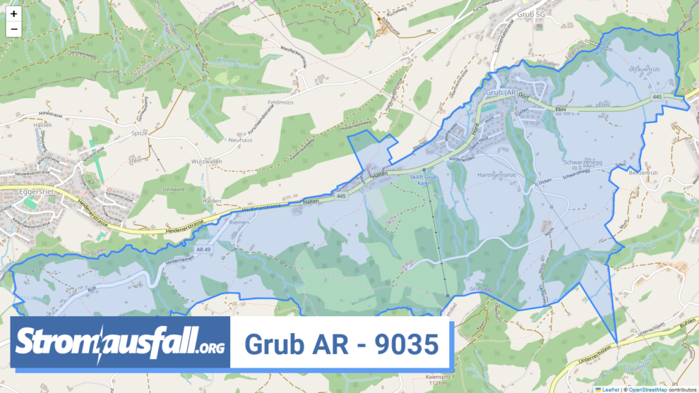 stromausfall ch ortschaft grub ar 9035