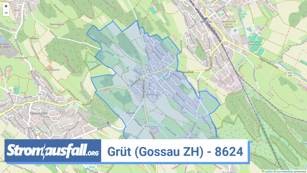 stromausfall ch ortschaft gruet gossau zh 8624