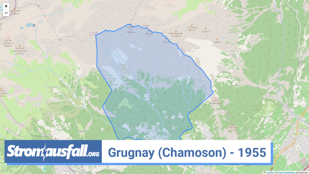 stromausfall ch ortschaft grugnay chamoson 1955