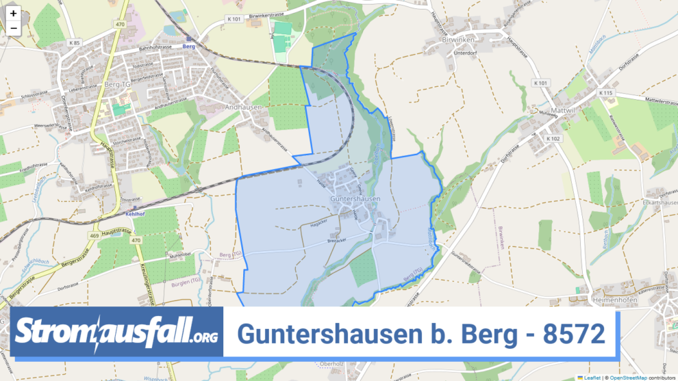 stromausfall ch ortschaft guntershausen b. berg 8572