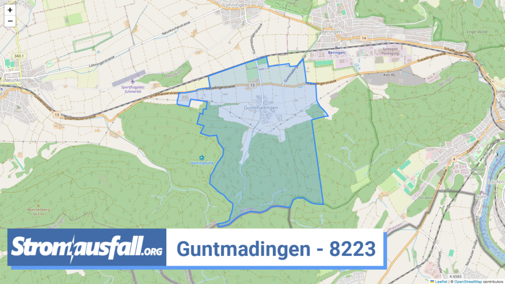 stromausfall ch ortschaft guntmadingen 8223