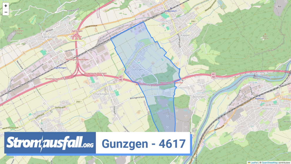 stromausfall ch ortschaft gunzgen 4617