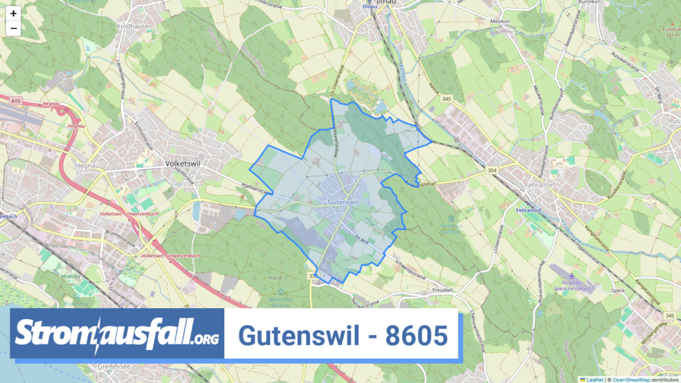 stromausfall ch ortschaft gutenswil 8605