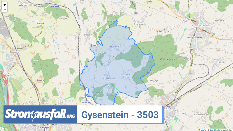 stromausfall ch ortschaft gysenstein 3503