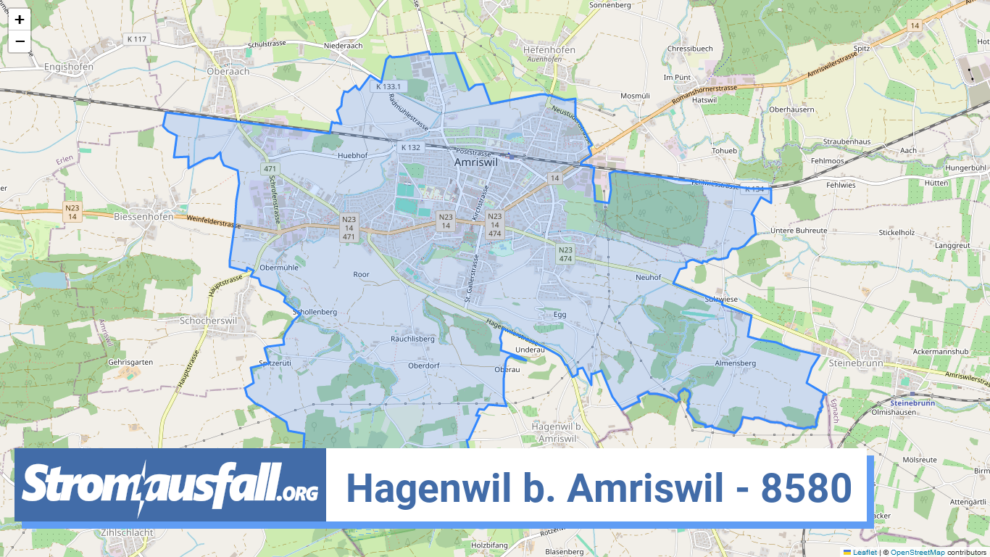 stromausfall ch ortschaft hagenwil b. amriswil 8580