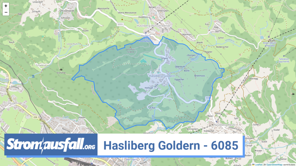 stromausfall ch ortschaft hasliberg goldern 6085