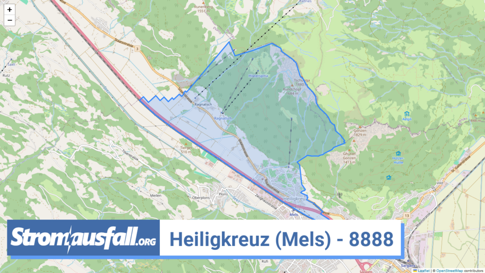 stromausfall ch ortschaft heiligkreuz mels 8888