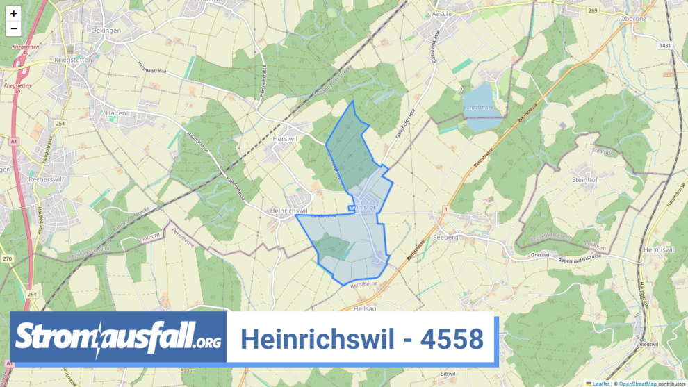 stromausfall ch ortschaft heinrichswil 4558