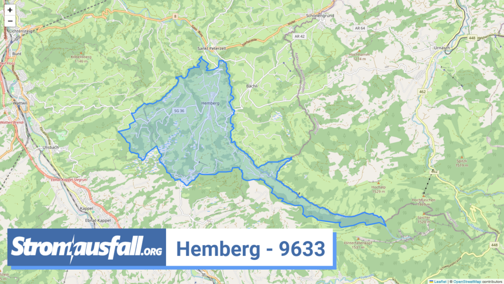 stromausfall ch ortschaft hemberg 9633