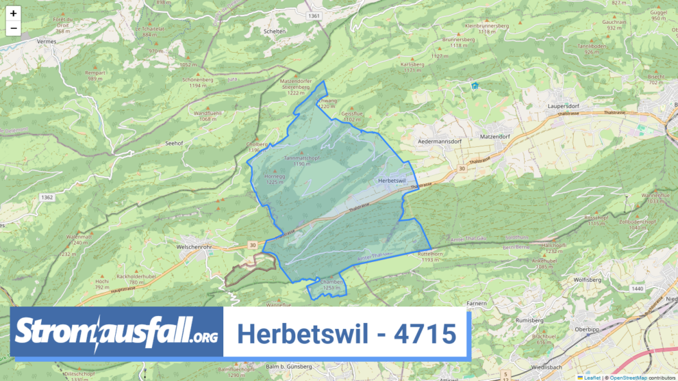 stromausfall ch ortschaft herbetswil 4715