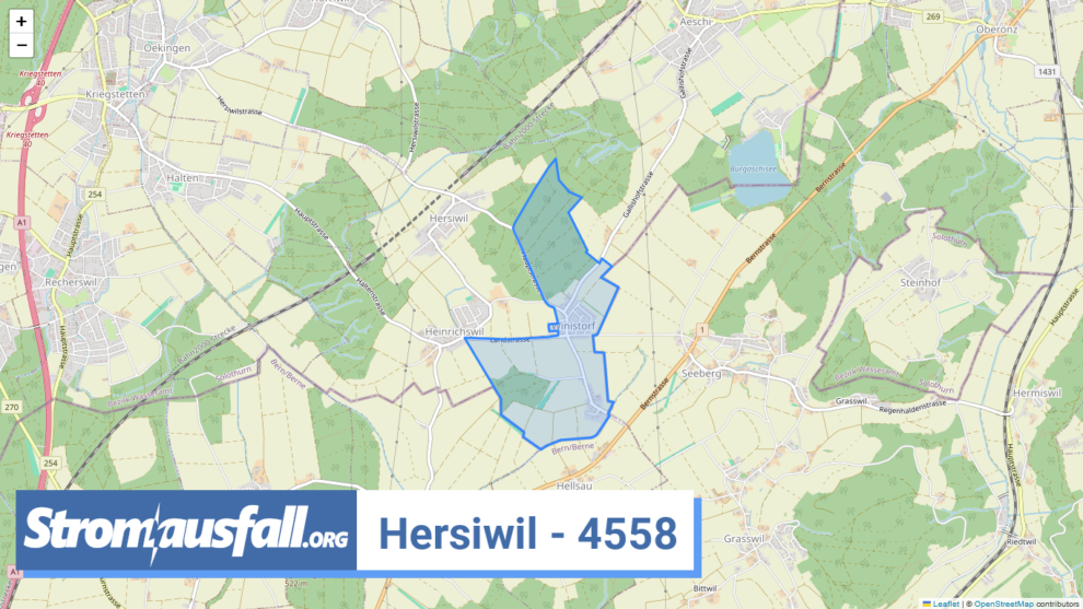 stromausfall ch ortschaft hersiwil 4558