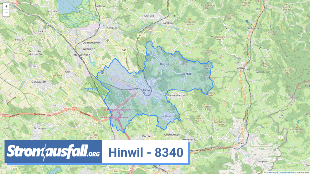 stromausfall ch ortschaft hinwil 8340