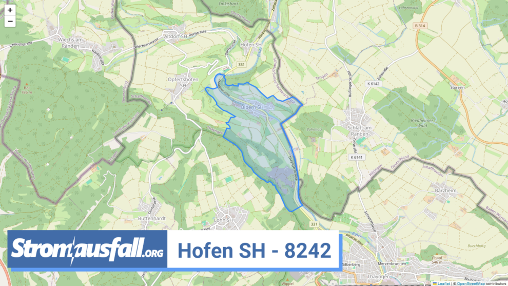 stromausfall ch ortschaft hofen sh 8242