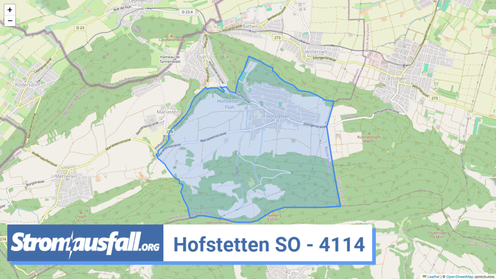 stromausfall ch ortschaft hofstetten so 4114